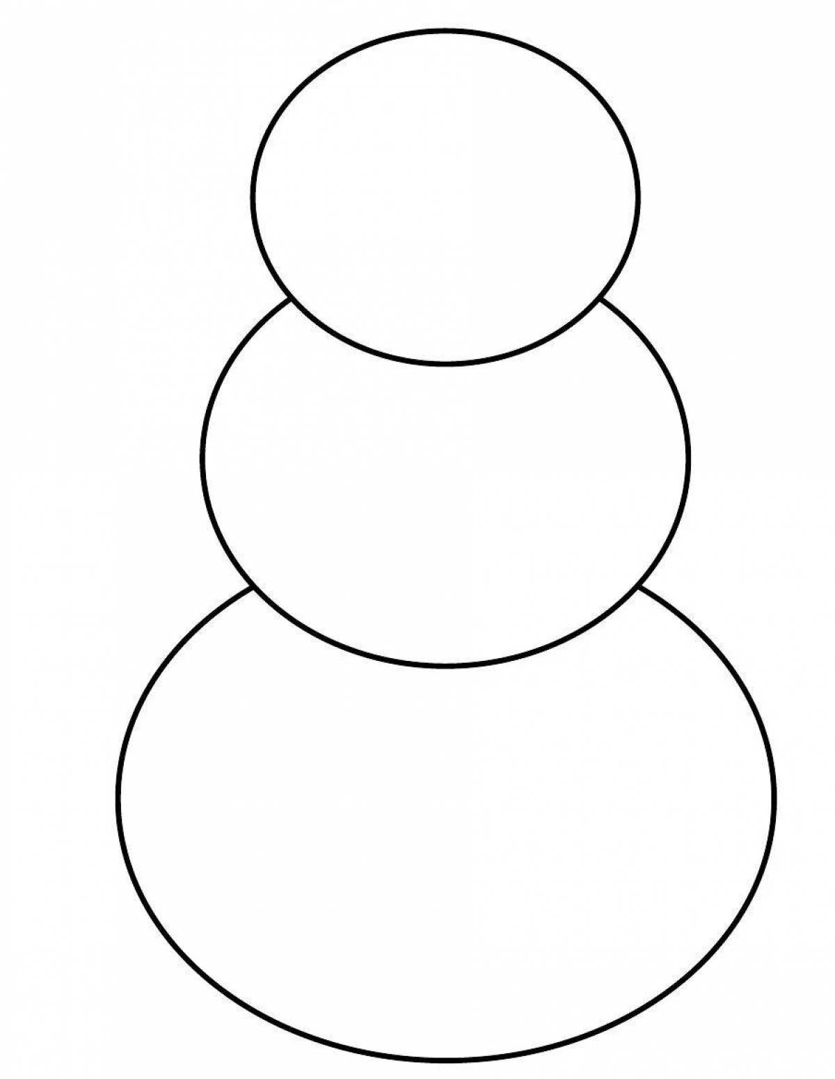 Снеговик шаблон #2