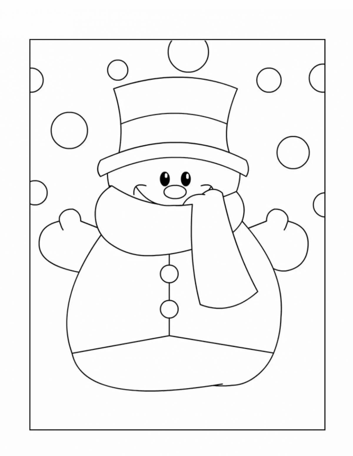 Снеговик шаблон #20