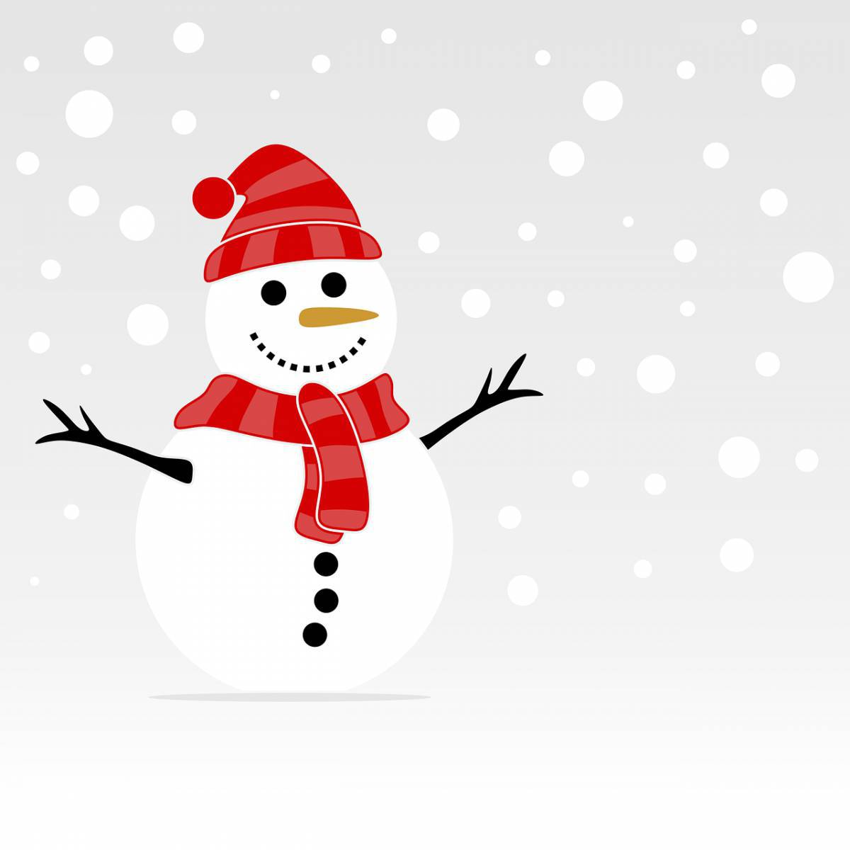 Снеговики в шапочках и шарфиках #2