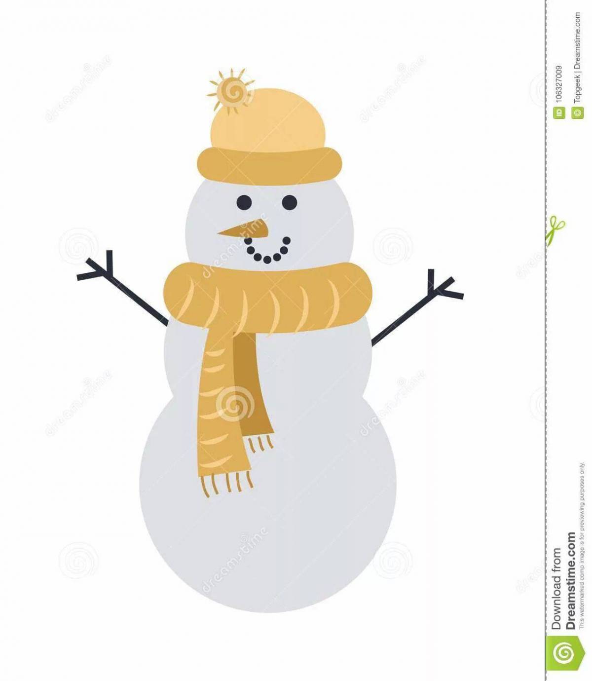 Снеговики в шапочках и шарфиках #6