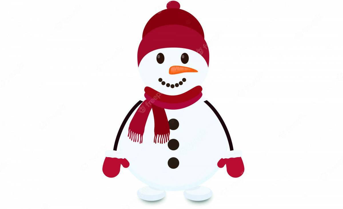 Снеговики в шапочках и шарфиках #13