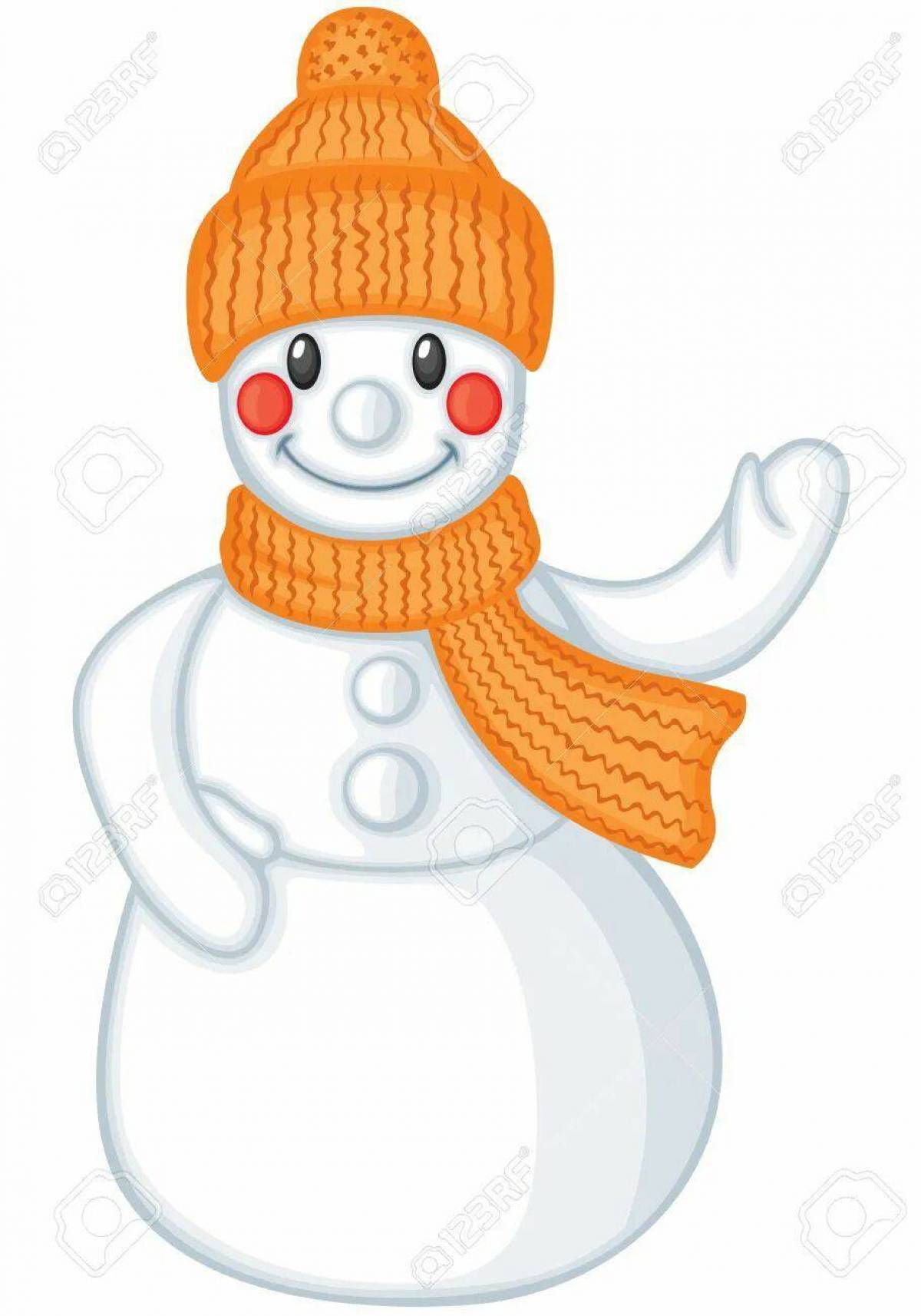 Снеговики в шапочках и шарфиках #21