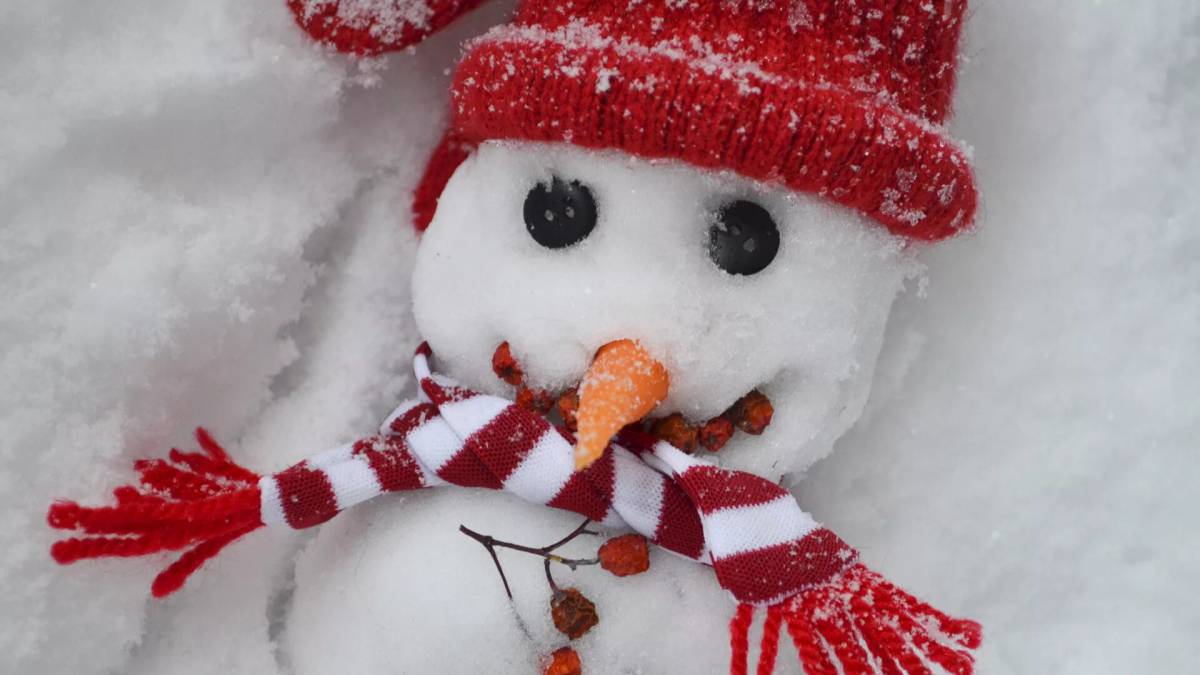 Снеговики в шапочках и шарфиках #31