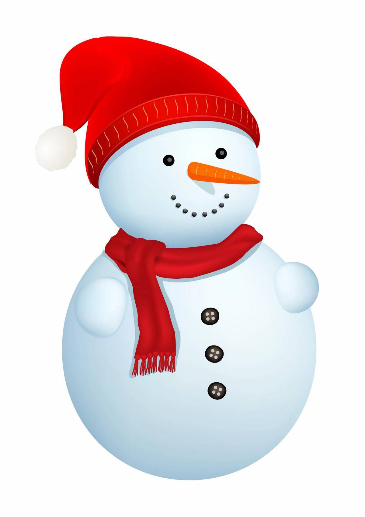 Снеговики в шапочках и шарфиках #33