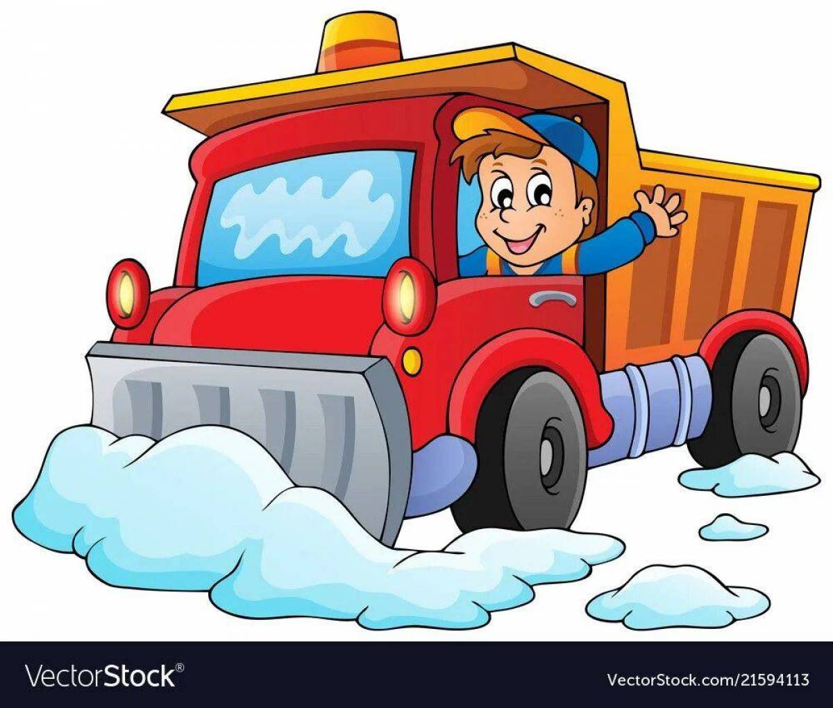 Снегоуборочная машина для детей #16