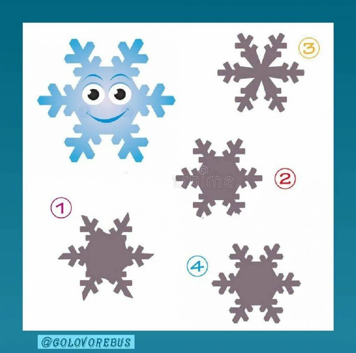 Снежинки для детей 4 5 лет #27