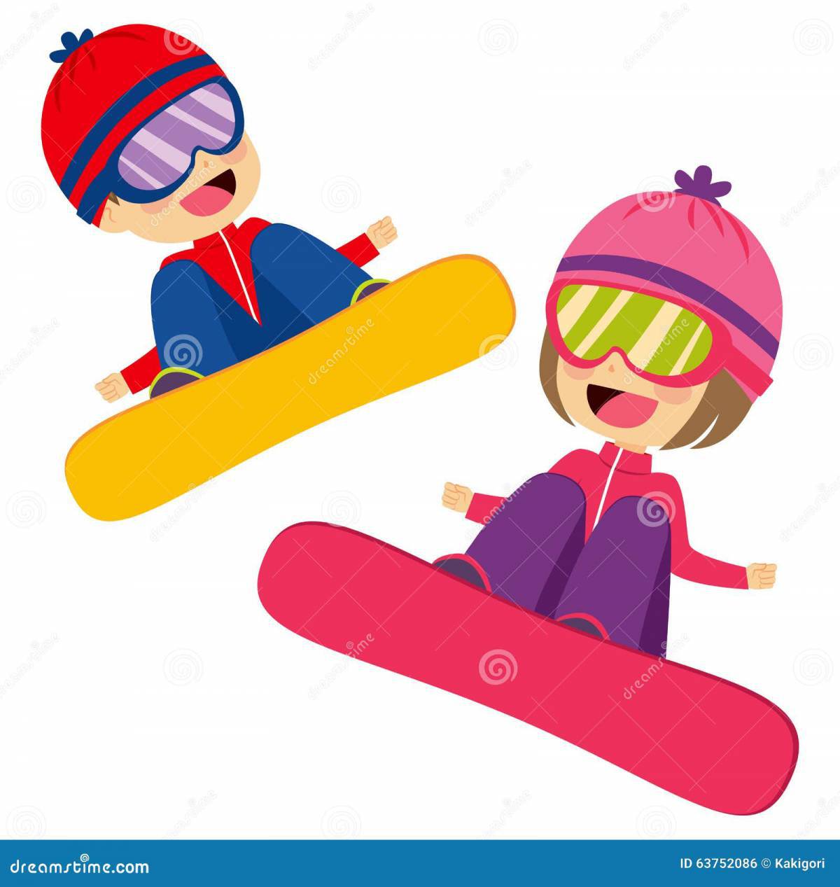 Сноубордист для детей #25
