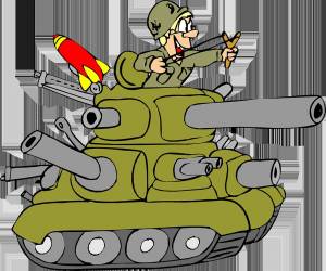 Раскраска солдат и танк #5 #504693