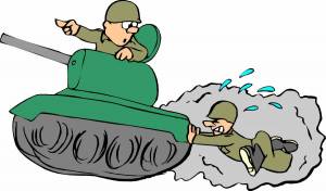 Раскраска солдат и танк #16 #504704