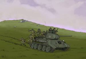 Раскраска солдат и танк #35 #504723