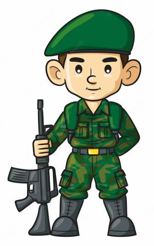 Раскраска солдат рисунок для детей #2 #504765