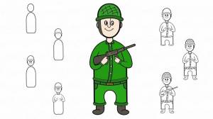 Раскраска солдат рисунок для детей #9 #504772