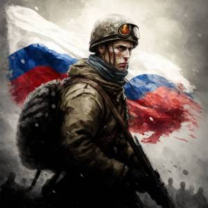 Раскраска солдат россии с флагом #2 #504798