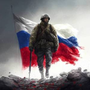 Раскраска солдат россии с флагом #13 #504809