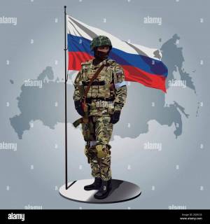 Раскраска солдат россии с флагом #31 #504827