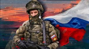 Раскраска солдат россии с флагом #35 #504831
