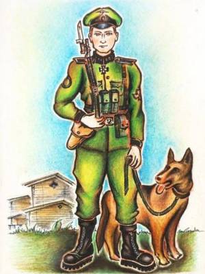 Раскраска солдат с собакой #24 #505014