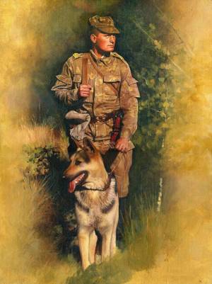 Раскраска солдат с собакой #38 #505028