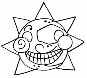 Раскраска солнце и луна аниматроники для детей #16 #505393