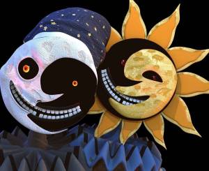 Раскраска солнце и луна из фнафа 9 #13 #505420