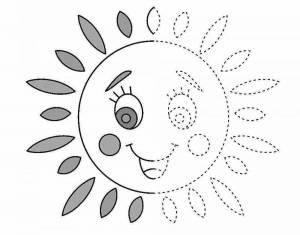 Раскраска солнышко для детей 3 4 лет #20 #505566