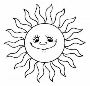 Раскраска солнышко для детей 4 5 лет #16 #505598