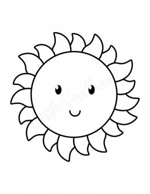 Раскраска солнышко для детей 4 5 лет #21 #505603