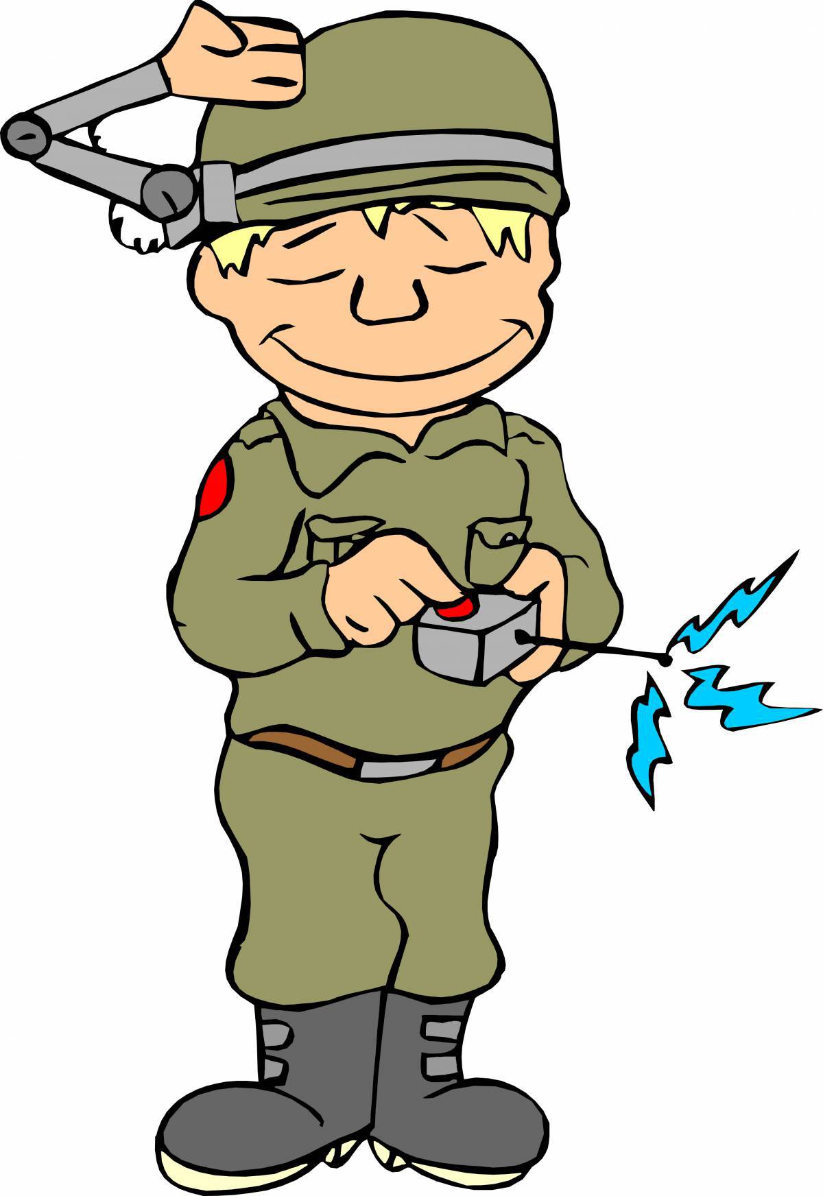 Солдат рисунок для детей #23