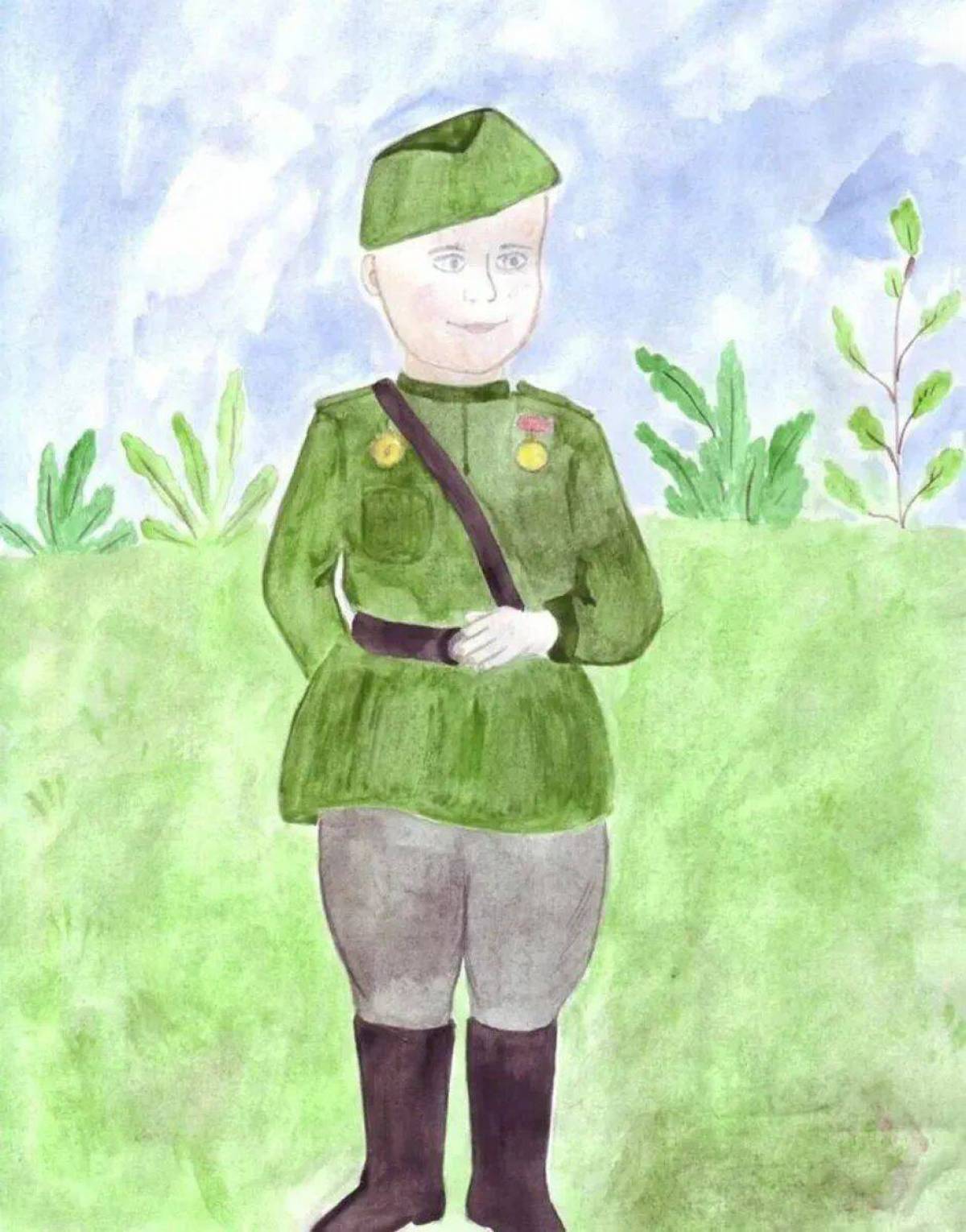Солдат рисунок для детей #25