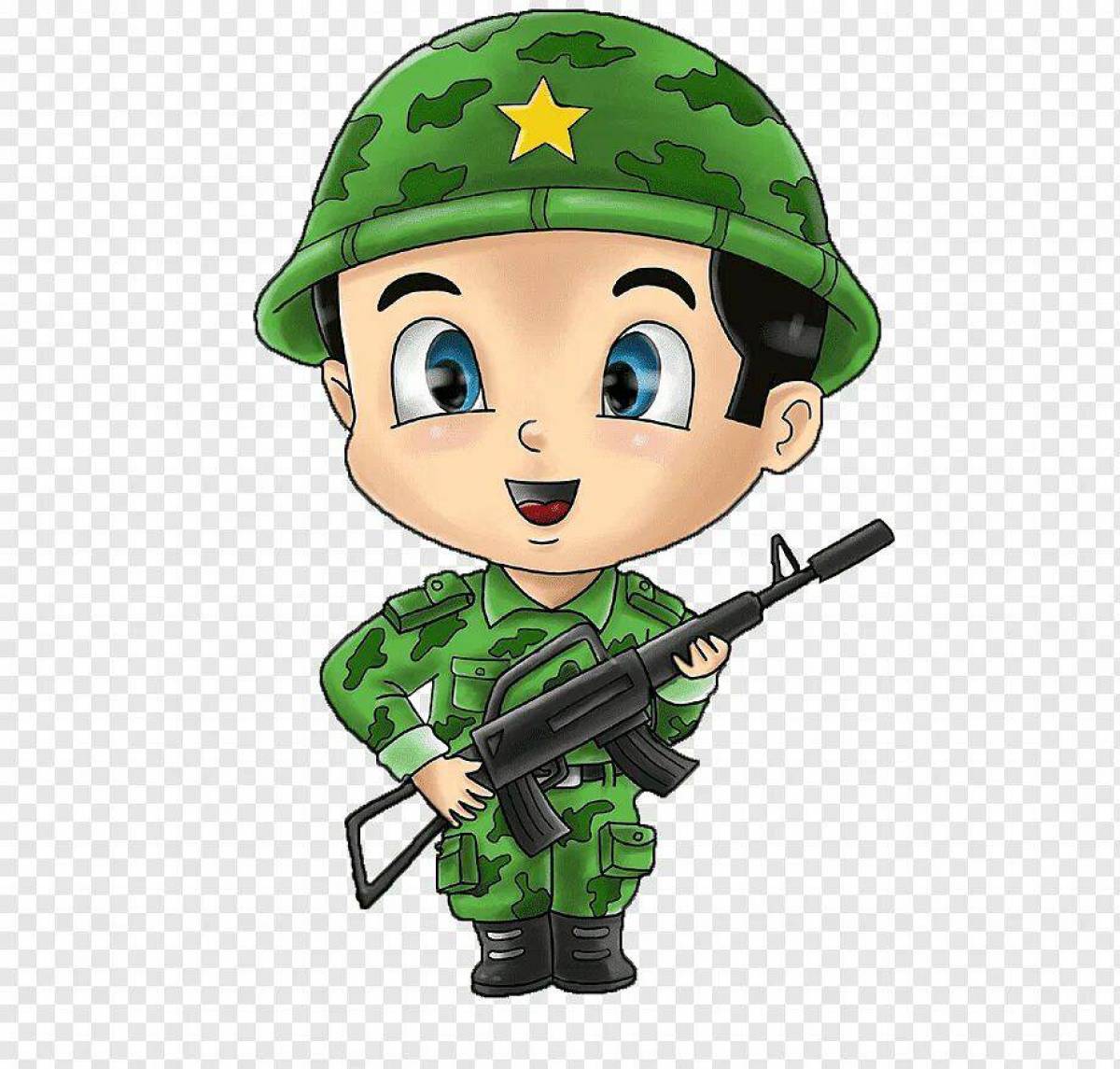Солдат рисунок для детей #29