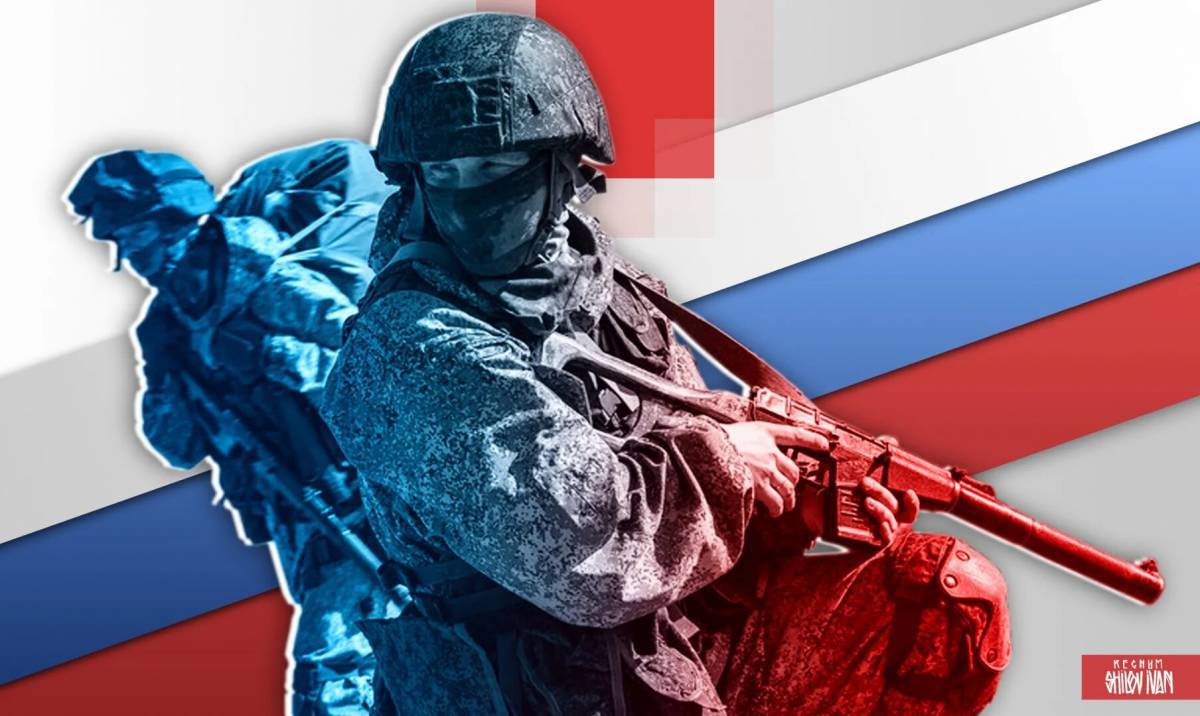 Солдат россии с флагом #8