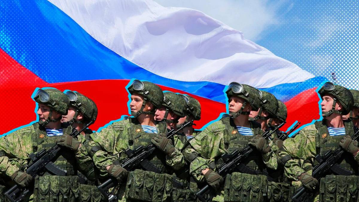 Солдат россии с флагом #10