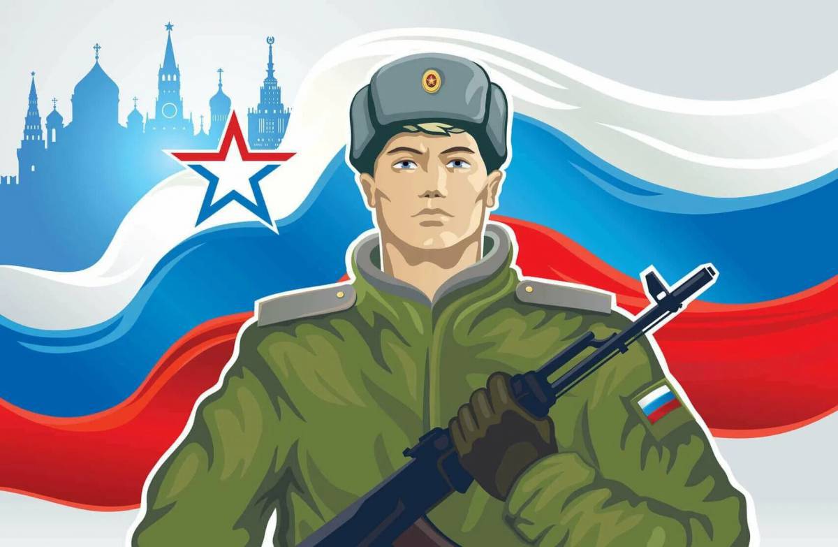 Солдат россии с флагом #25