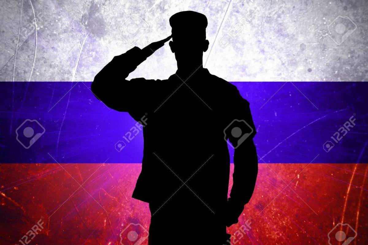 Солдат россии с флагом #38