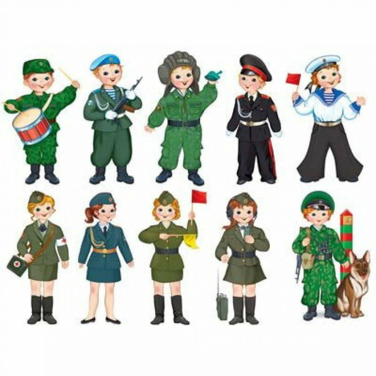 Солдаты разных родов войск для детей #12