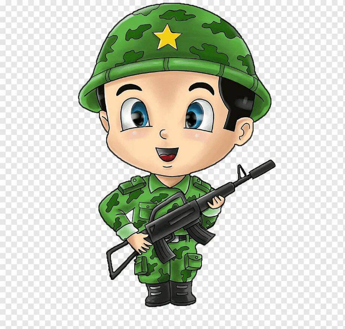 Солдаты российской армии для дошкольников #12