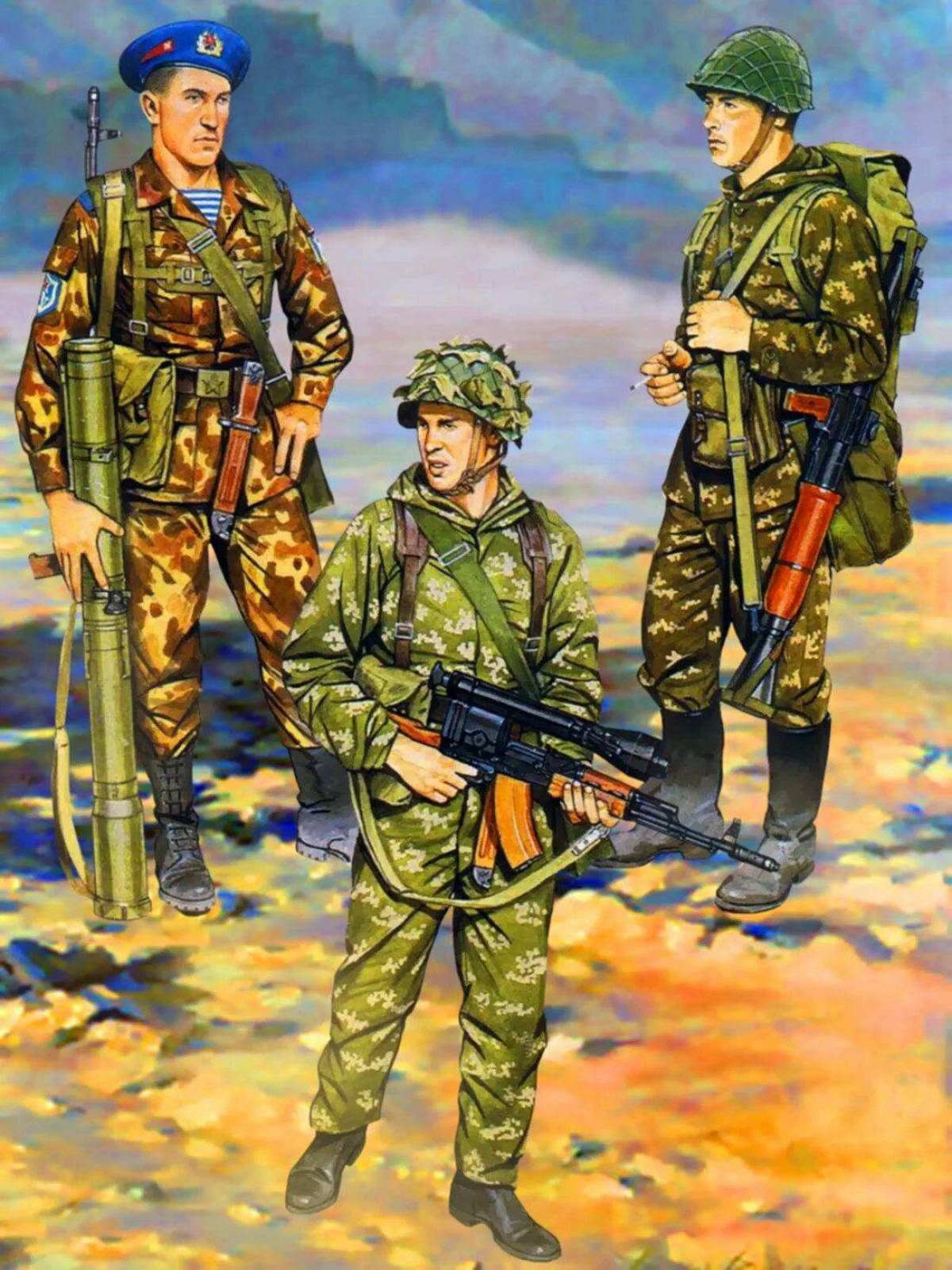 Солдаты российской армии для дошкольников #15