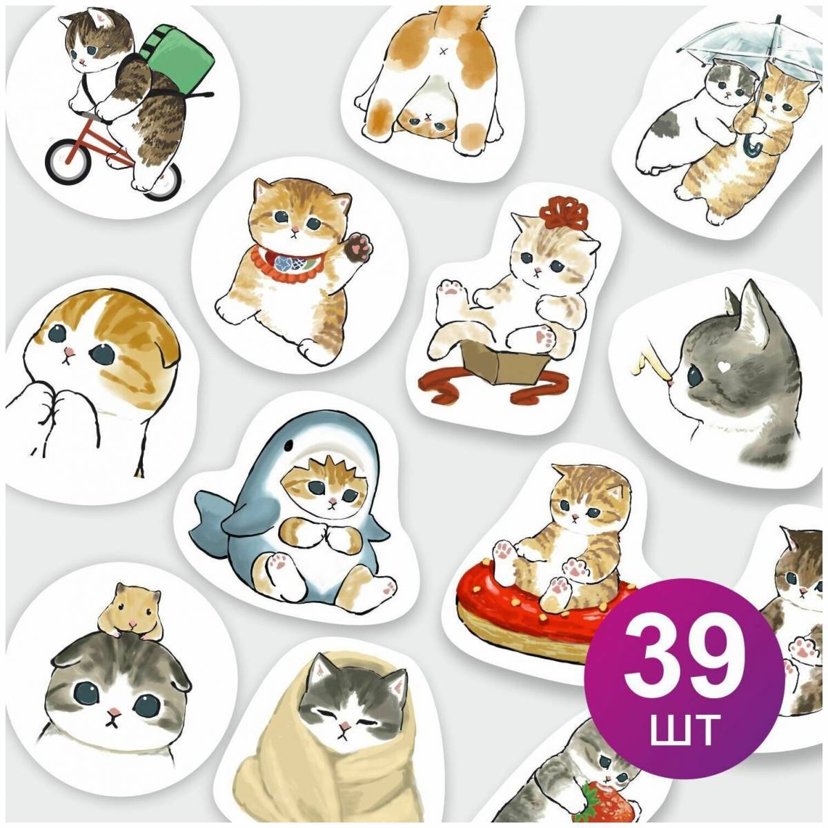 Наклейки котики Озон