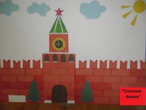 Раскраска спасская башня для детей #4 #508475