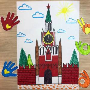 Раскраска спасская башня для детей #30 #508501
