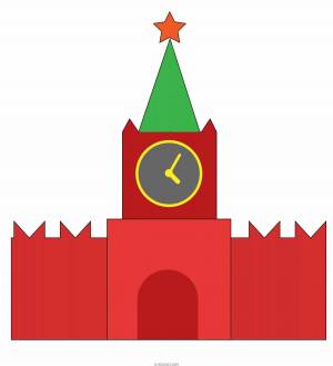 Раскраска спасская башня кремля #11 #508520