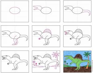 Раскраска спинозавр для детей #28 #508692
