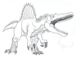 Раскраска спинозавр для детей #35 #508699