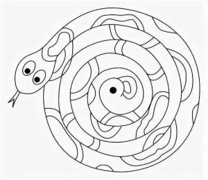 Раскраска спираль животные #3 #508815