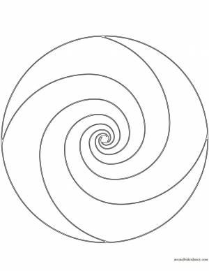 Раскраска спираль со скрытым рисунком #23 #508911