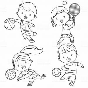 Раскраска спорт для детей 6 7 лет #18 #509756