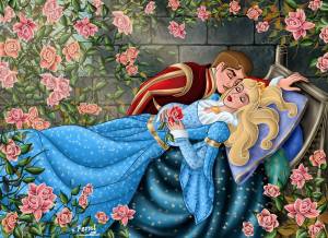 Раскраска спящая красавица для детей #24 #510211