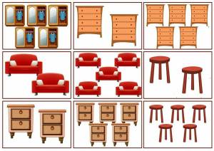 Раскраска средняя группа мебель #11 #510311