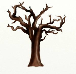 Раскраска ствол дерева для детей без листьев #26 #511354