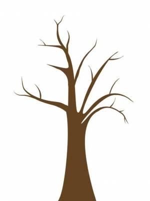 Раскраска ствол дерева для детей без листьев #38 #511366